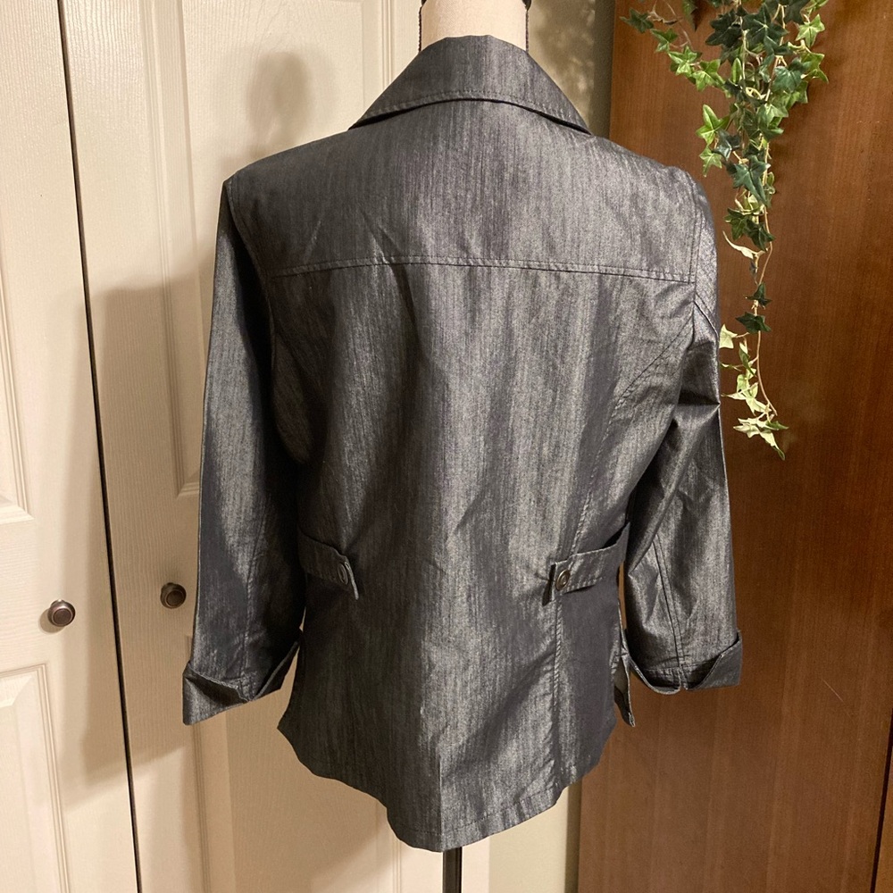 Westbound shiny dark light weight denim jacket size ‘medium - Picture 5 of 8